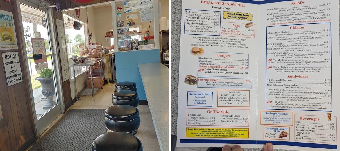 S & S Grill Menu