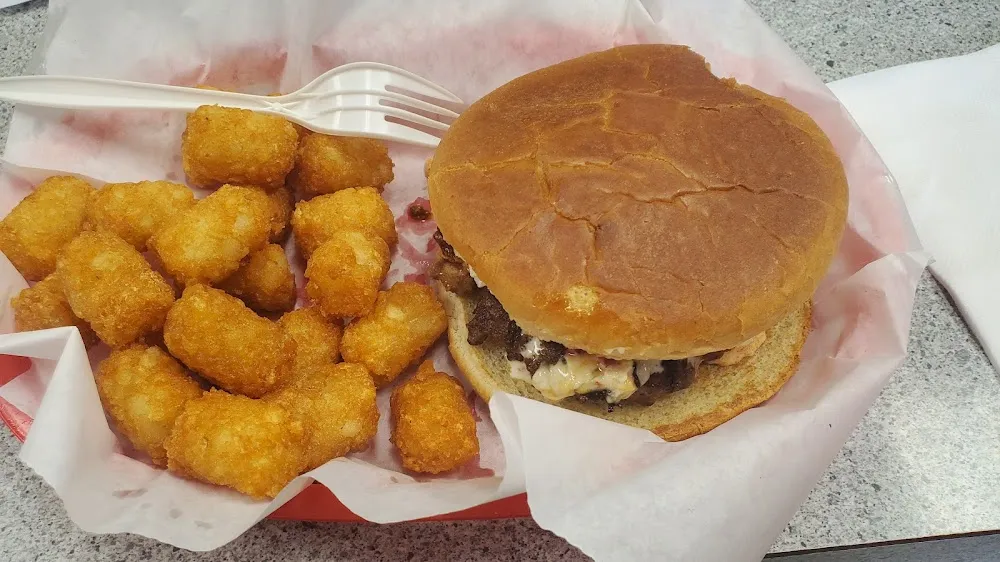 Pimento Cheese Burger with Chili